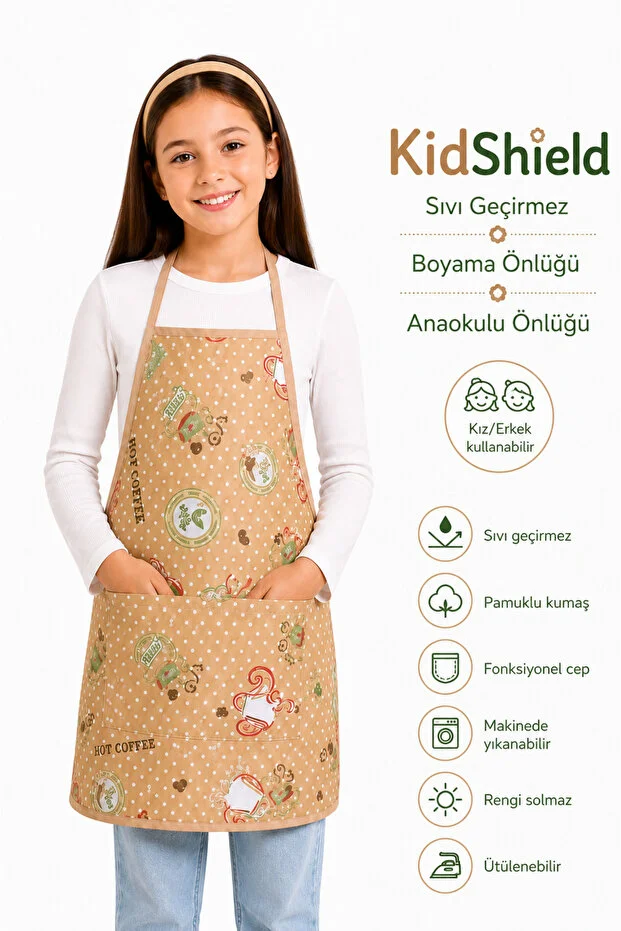 Sıvı Geçirmez Boyama Önlüğü Anaokulu Önlüğü Sıvı Geçirmez Resim Önlüğü